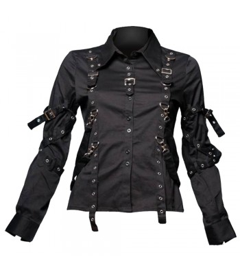 Women Black Gothic Shirt 